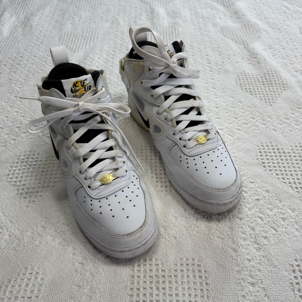 NikeAir Force 1 Mid React '40th Anniversary - White Black' (Men’s 6)